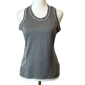 Brooks Versatile EZ Racer Back Tank Top Grey Silver Sleeveless Running Top Small